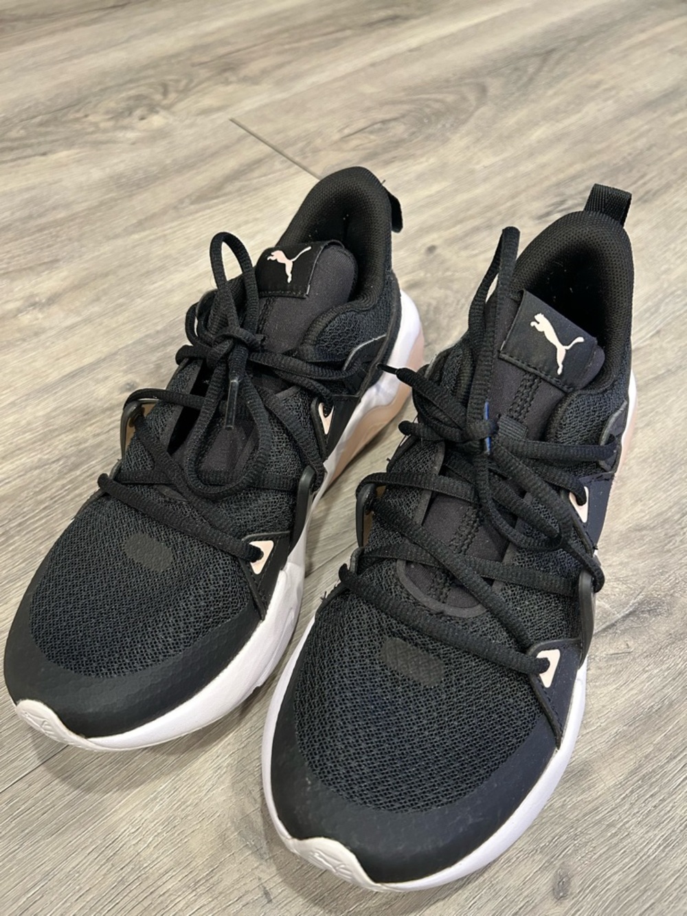 Puma Black and Pink SoftFoam+ Athletic Sneakers - Picture 3 of 6